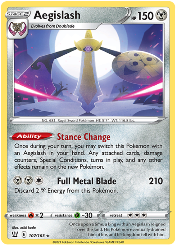 Aegislash (107/163) (107/163) [Sword & Shield: Battle Styles] | KingTCG.ca