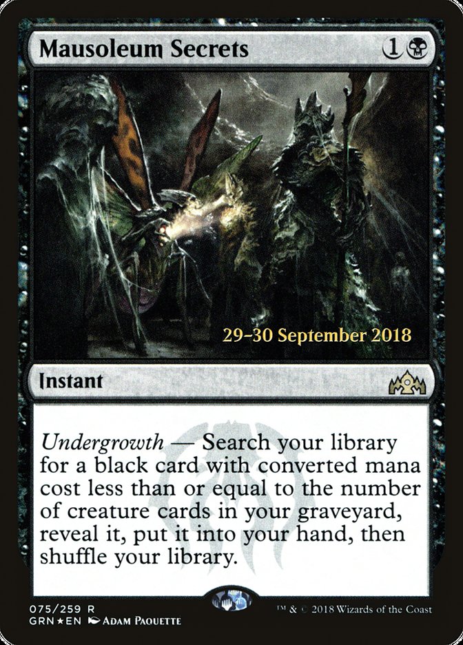 Mausoleum Secrets [Guilds of Ravnica Promos] | KingTCG.ca