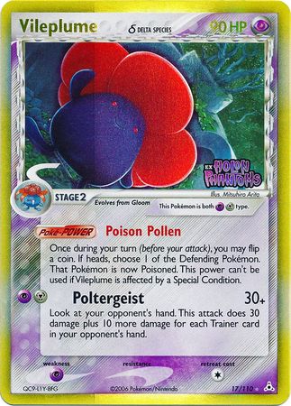 Vileplume (17/110) (Delta Species) (Stamped) [EX: Holon Phantoms] | KingTCG.ca