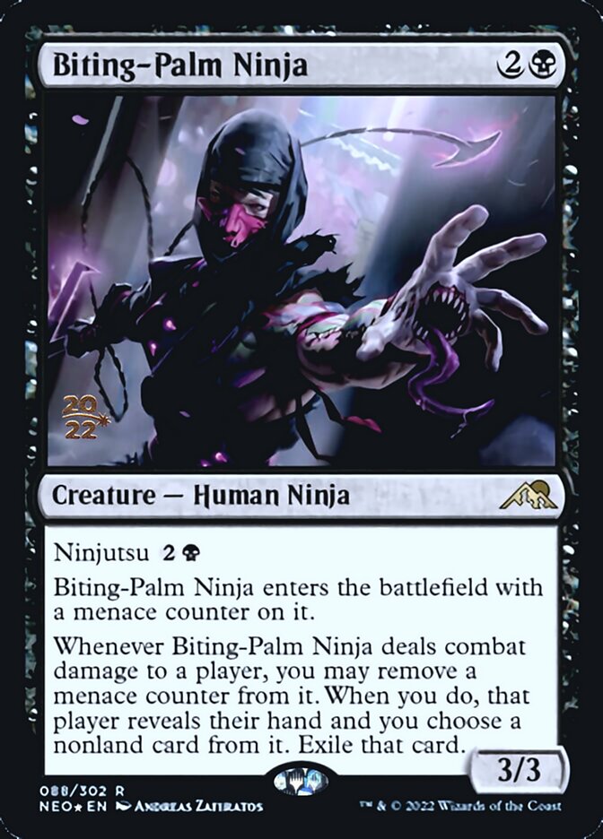 Biting-Palm Ninja [Kamigawa: Neon Dynasty Prerelease Promos] | KingTCG.ca