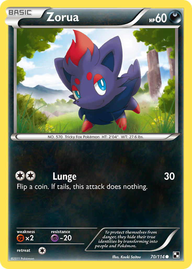 Zorua (70/114) [Black & White: Base Set] | KingTCG.ca