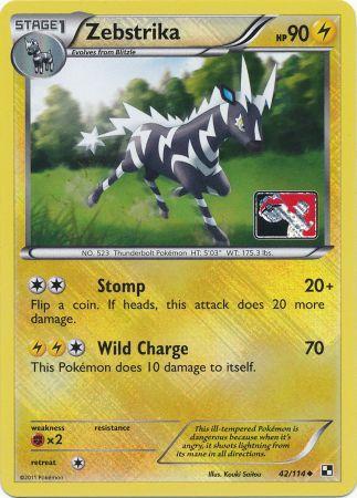 Zebstrika (42/114) (League Promo) [Black & White: Base Set] | KingTCG.ca