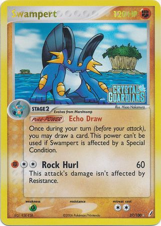 Swampert (27/100) (Stamped) [EX: Crystal Guardians] | KingTCG.ca