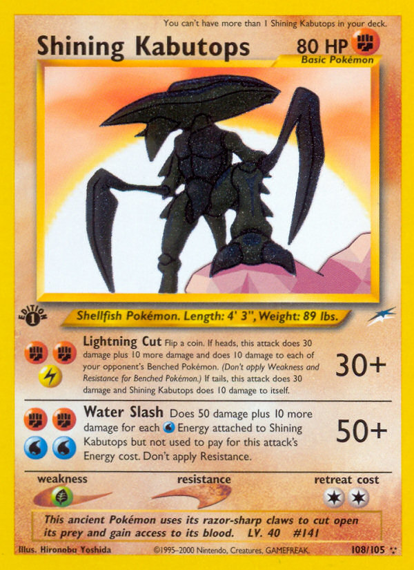 Shining Kabutops (108/105) [Neo Destiny 1st Edition] | KingTCG.ca