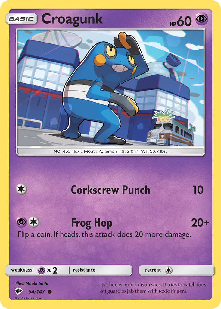 Croagunk (54/147) [Sun & Moon: Burning Shadows] | KingTCG.ca