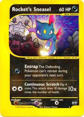 Rocket's Sneasel (5) (Winner) [Best of Promos] | KingTCG.ca