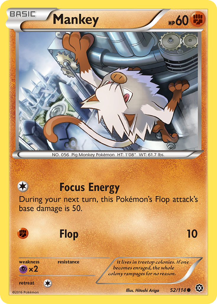 Mankey (52/114) [XY: Steam Siege] | KingTCG.ca