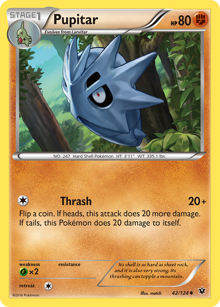 Pupitar (42/124) [XY: Fates Collide] | KingTCG.ca