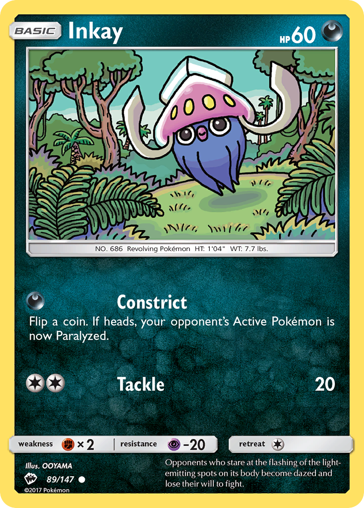 Inkay (89/147) [Sun & Moon: Burning Shadows] | KingTCG.ca