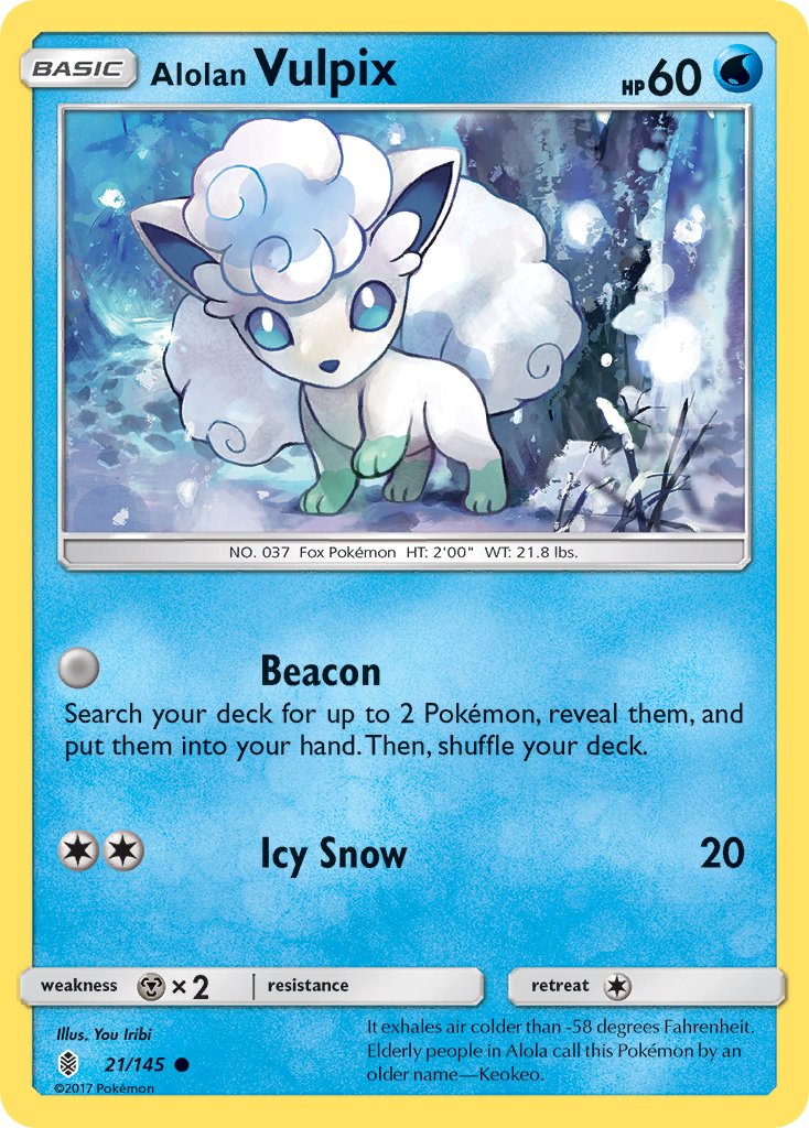 Alolan Vulpix (21/145) [Sun & Moon: Guardians Rising] | KingTCG.ca