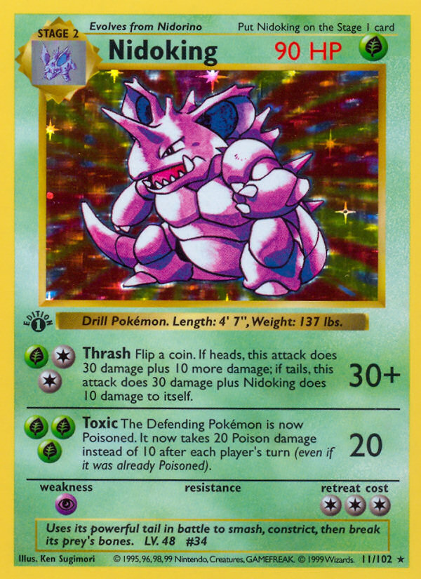 Nidoking (11/102) [Base Set 1st Edition] | KingTCG.ca