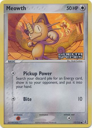 Meowth (77/113) (Stamped) [EX: Delta Species] | KingTCG.ca