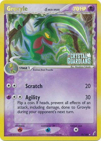 Grovyle (19/100) (Delta Species) (Stamped) [EX: Crystal Guardians] | KingTCG.ca