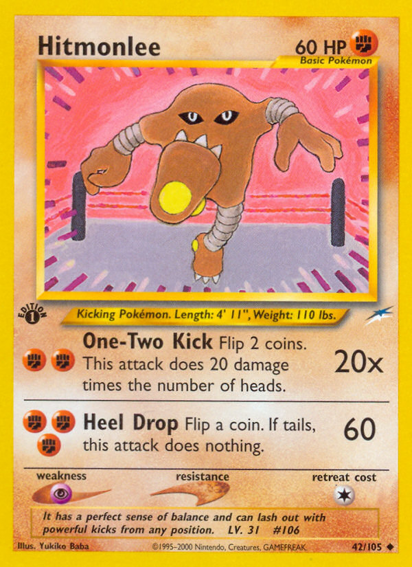 Hitmonlee (42/105) [Neo Destiny 1st Edition] | KingTCG.ca