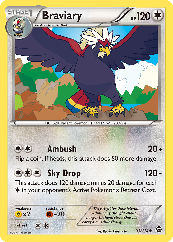 Braviary (93/114) [XY: Steam Siege] | KingTCG.ca