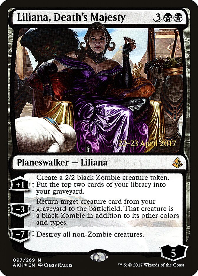 Liliana, Death's Majesty (Prerelease Promo) [Amonkhet Prerelease Promos] | KingTCG.ca