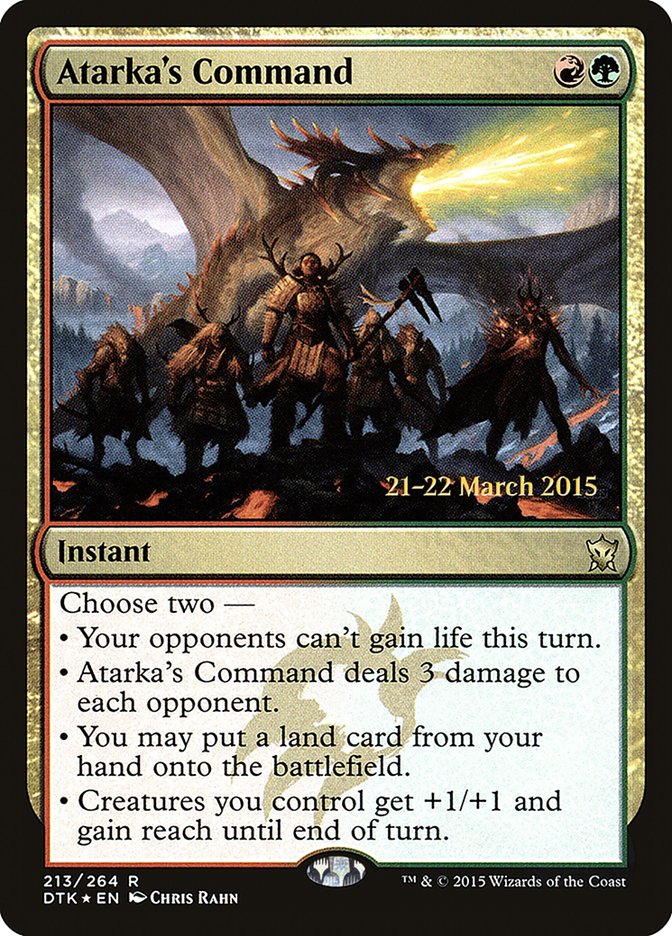 Atarka's Command [Dragons of Tarkir Promos] | KingTCG.ca