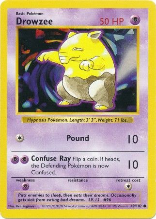 Drowzee (49/102) [Base Set (Shadowless)] | KingTCG.ca