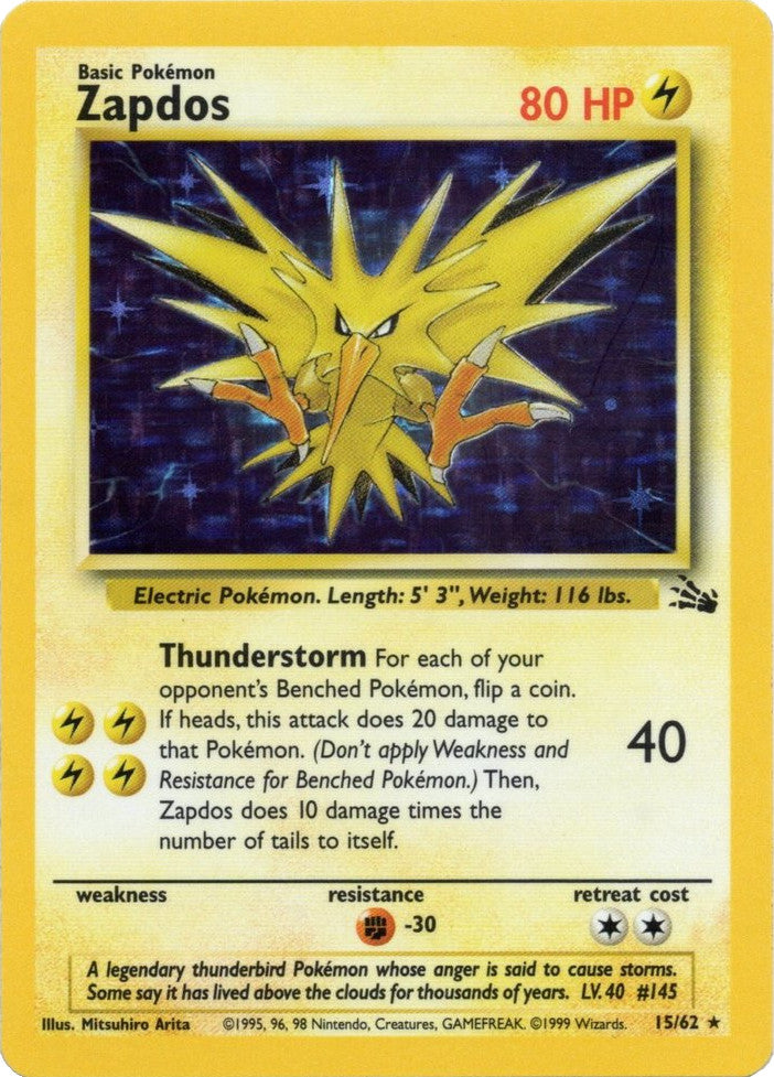 Zapdos (15/62) [Fossil Unlimited] | KingTCG.ca