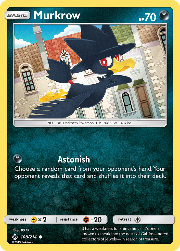 Murkrow (108/214) [Sun & Moon: Unbroken Bonds] | KingTCG.ca