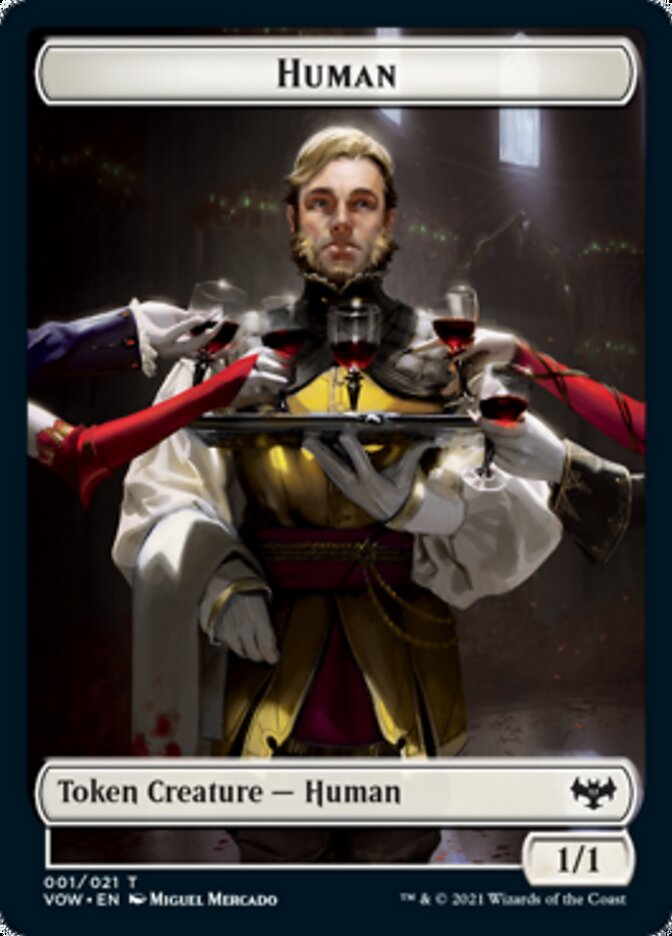 Human (001) // Boar Double-sided Token [Innistrad: Crimson Vow Tokens] | KingTCG.ca