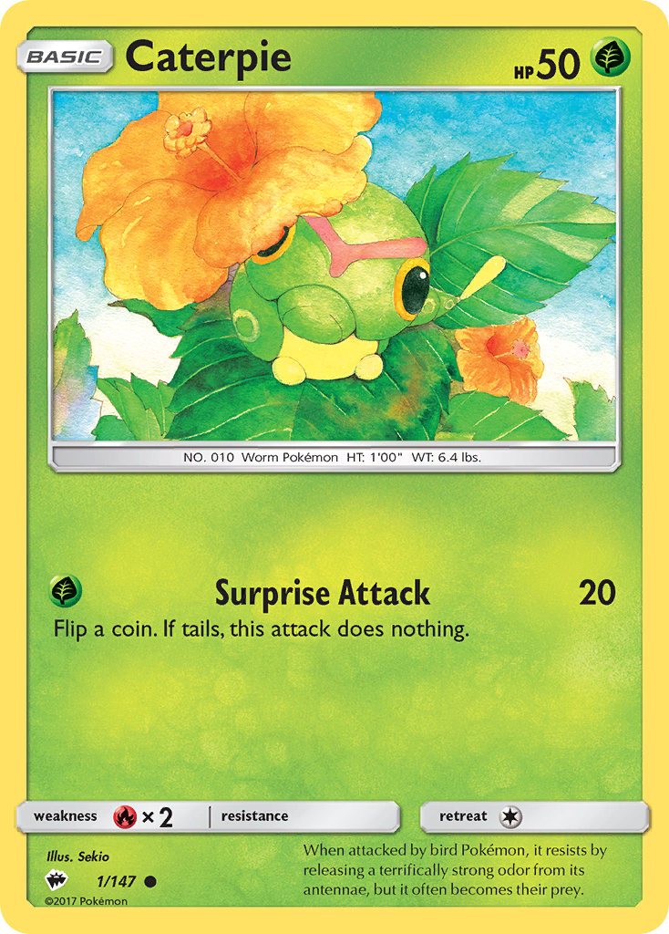 Caterpie (1/147) [Sun & Moon: Burning Shadows] | KingTCG.ca