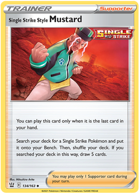 Single Strike Style Mustard (134/163) [Sword & Shield: Battle Styles] | KingTCG.ca