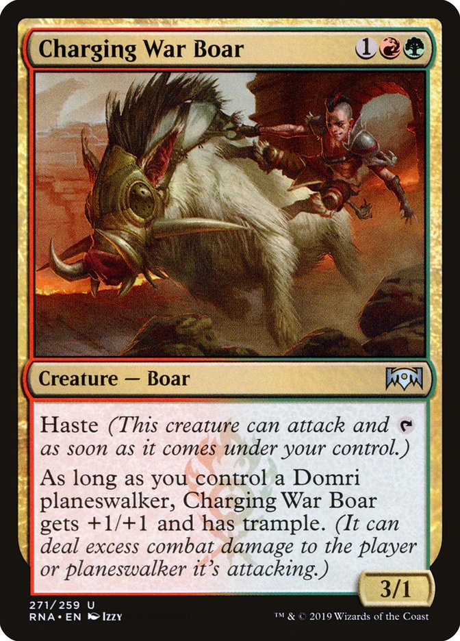 Charging War Boar [Ravnica Allegiance] | KingTCG.ca