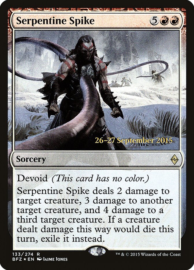 Serpentine Spike  [Battle for Zendikar Prerelease Promos] | KingTCG.ca