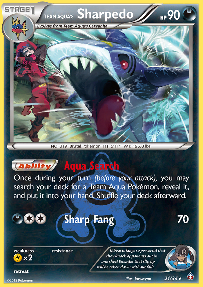 Team Aqua's Sharpedo (21/34) [XY: Double Crisis] | KingTCG.ca