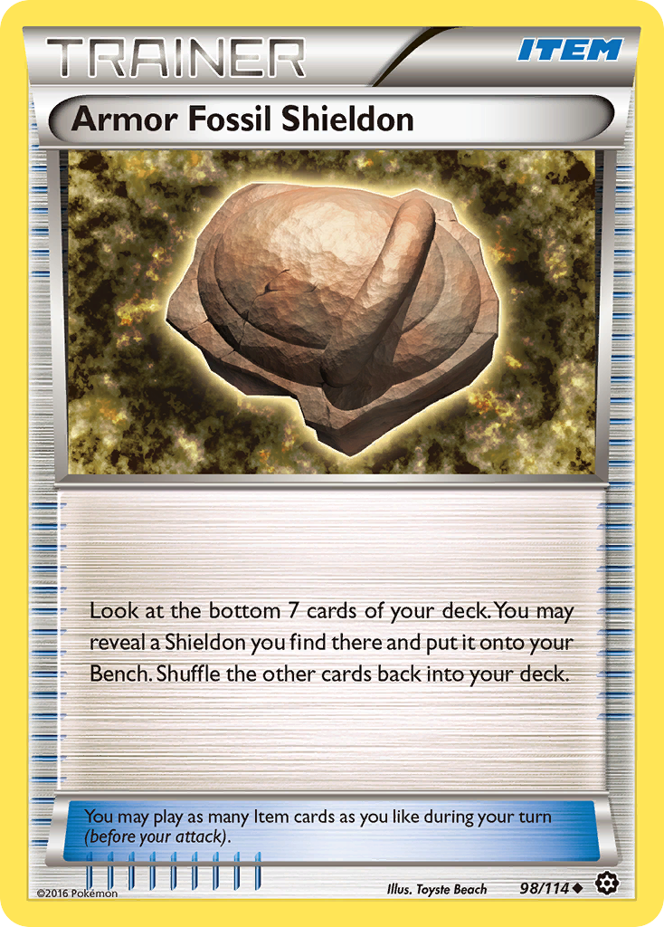 Armor Fossil Shieldon (98/114) [XY: Steam Siege] | KingTCG.ca