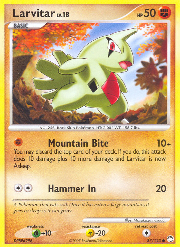 Larvitar (87/123) [Diamond & Pearl: Mysterious Treasures] | KingTCG.ca