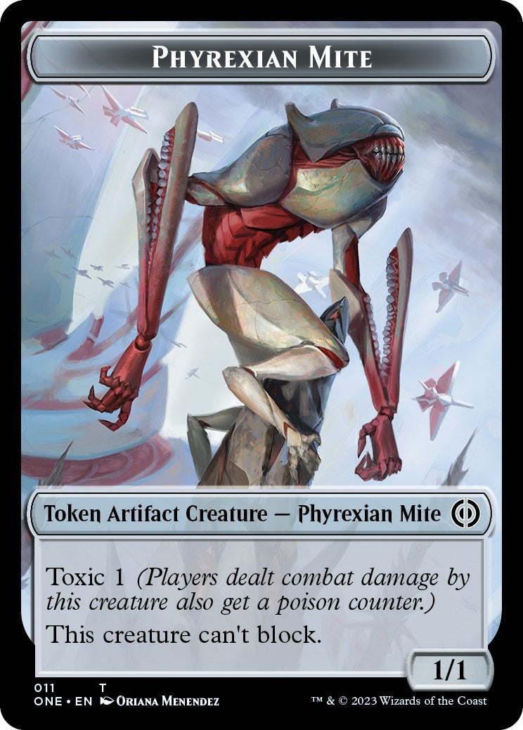 Phyrexian Mite // Phyrexian Insect Double-Sided Token [Phyrexia: All Will Be One Commander Tokens] | KingTCG.ca