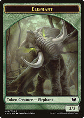 Elephant // Saproling Double-Sided Token [Commander 2015 Tokens] | KingTCG.ca