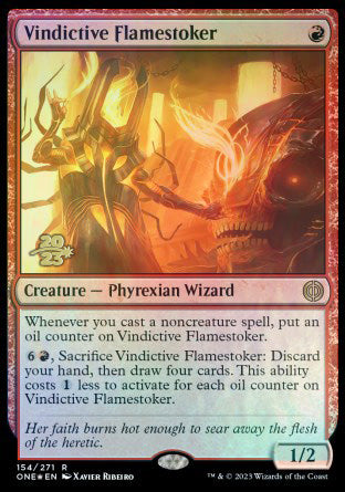 Vindictive Flamestoker [Phyrexia: All Will Be One Prerelease Promos] | KingTCG.ca