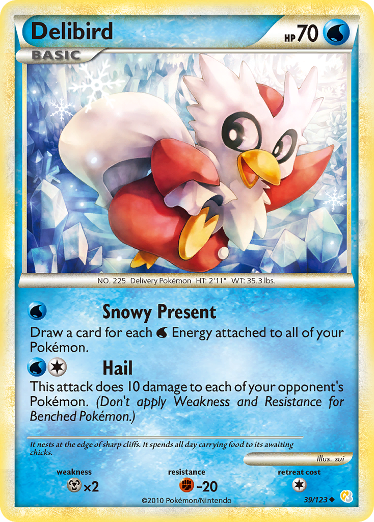 Delibird (39/123) [HeartGold & SoulSilver: Base Set] | KingTCG.ca