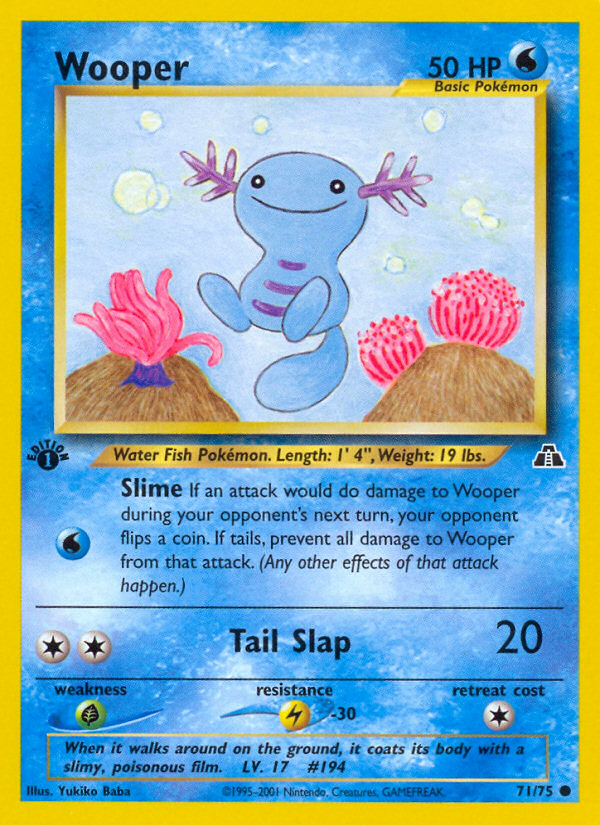 Wooper (71/75) [Neo Discovery 1st Edition] | KingTCG.ca