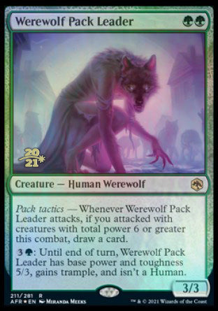 Werewolf Pack Leader [Dungeons & Dragons: Adventures in the Forgotten Realms Prerelease Promos] | KingTCG.ca