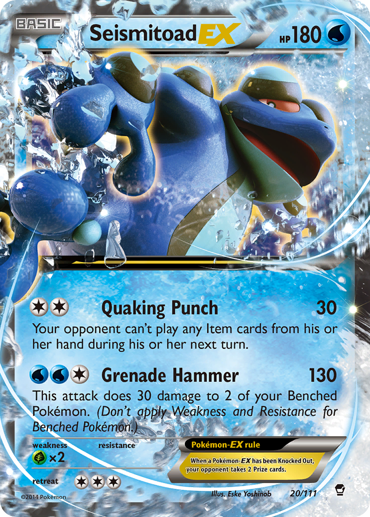 Seismitoad EX (20/111) [XY: Furious Fists] | KingTCG.ca