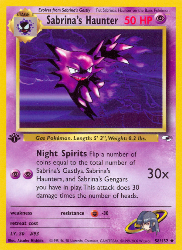 Sabrina's Haunter (58/132) [Gym Heroes 1st Edition] | KingTCG.ca