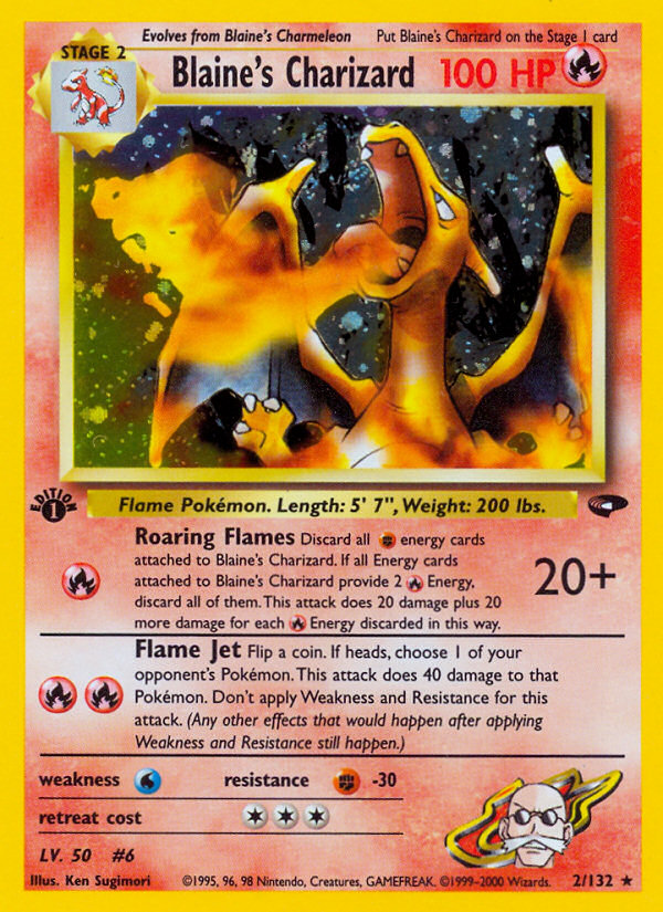 Blaine's Charizard (2/132) [Gym Challenge 1st Edition] | KingTCG.ca