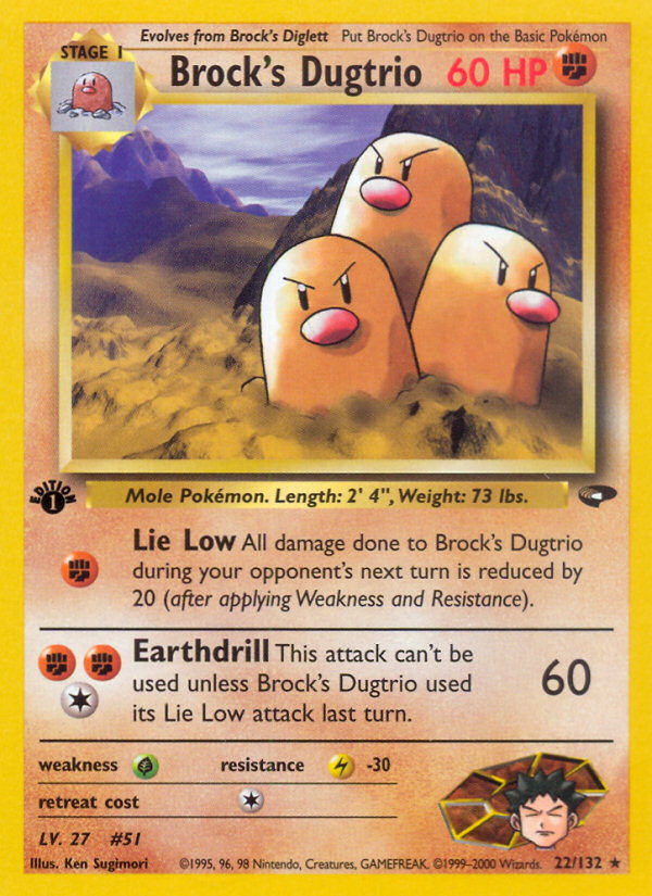 Brock's Dugtrio (22/132) [Gym Challenge 1st Edition] | KingTCG.ca