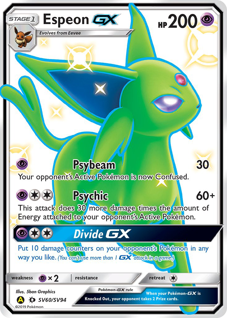 Espeon GX (SV60/SV94) [Sun & Moon: Hidden Fates - Shiny Vault] | KingTCG.ca