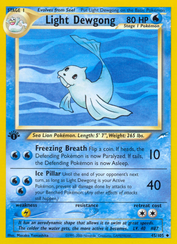 Light Dewgong (45/105) [Neo Destiny 1st Edition] | KingTCG.ca