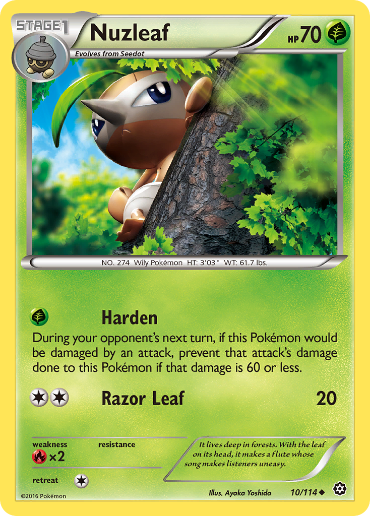 Nuzleaf (10/114) [XY: Steam Siege] | KingTCG.ca