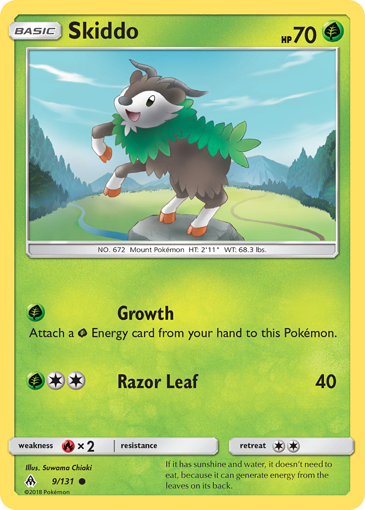 Skiddo (9/131) [Sun & Moon: Forbidden Light] | KingTCG.ca