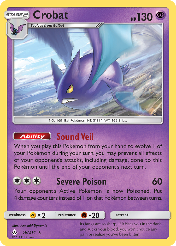 Crobat (66/214) [Sun & Moon: Unbroken Bonds] | KingTCG.ca