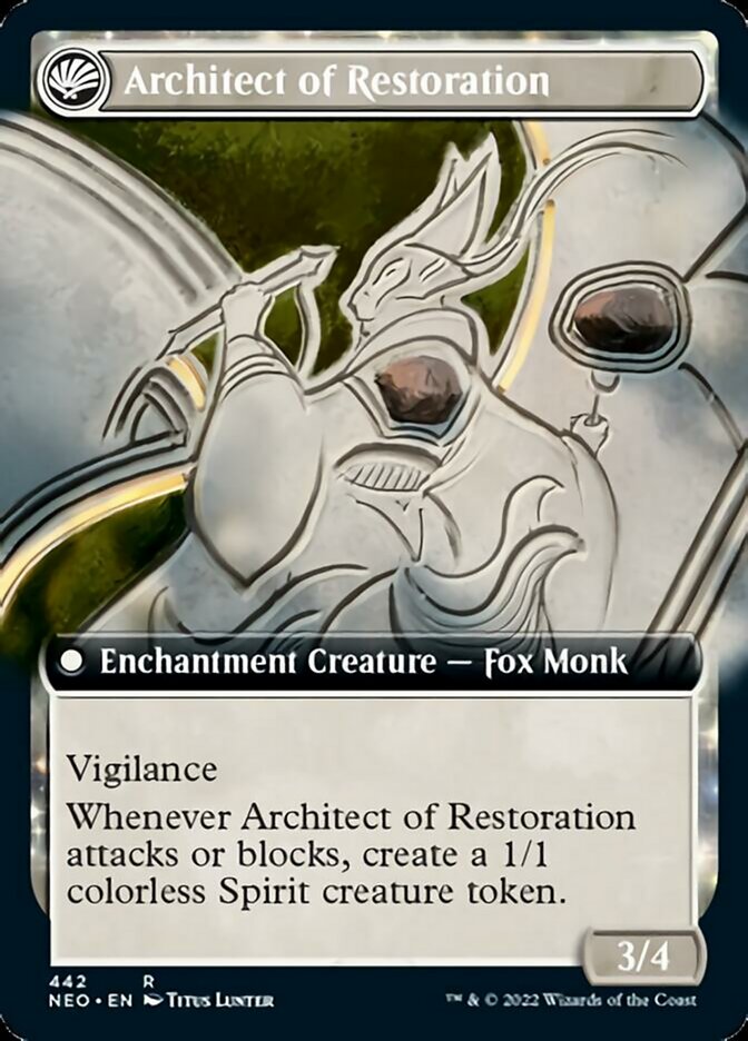 The Restoration of Eiganjo // Architect of Restoration (Extended) [Kamigawa: Neon Dynasty] | KingTCG.ca