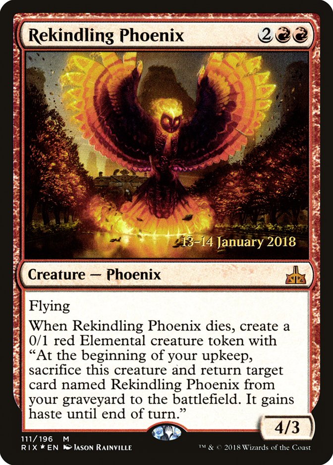 Rekindling Phoenix [Rivals of Ixalan Promos] | KingTCG.ca