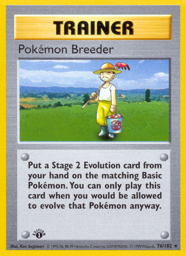 Pokemon Breeder (76/102) [Base Set 1st Edition] | KingTCG.ca